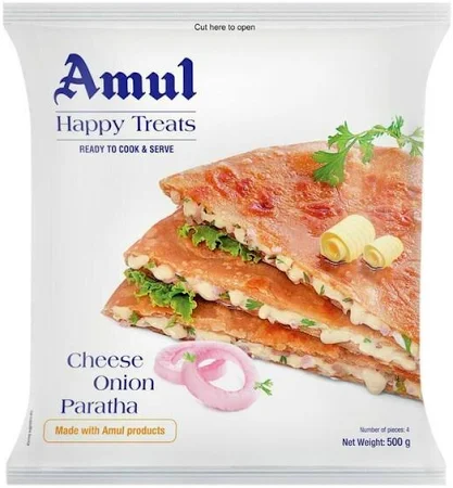 Amul Cheese Onion Paratha 500g
